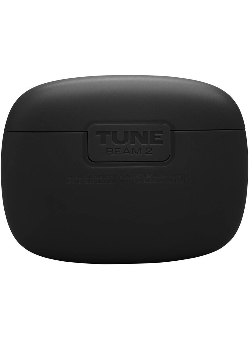 جي بي إل سماعات أذن لاسلكية حقيقية JBL Tune Beam 2، بمحرك ديناميكي 10 مم، صوت جهير نقي مع صوت مكاني، خاصية إلغاء الضوضاء التكيفية، تقنية الصوت المحيطي الذكي، اتصال بلوتوث 5.3، أسود - Image 4